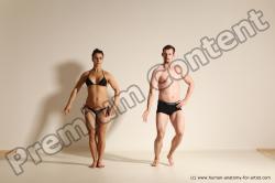 Underwear Woman - Man White Average Short Brown Dancing Dynamic poses Academic